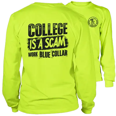 College - Long Sleeve Safety Yellow Hi-Vis