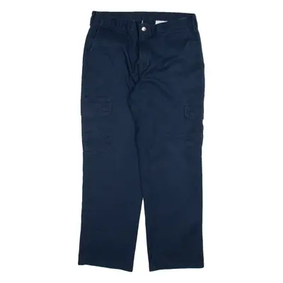 DICKIES Cargo Mens Trousers Blue Regular Straight W34 L30