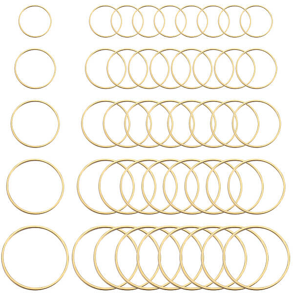 100pcs 5 Styles Brass Linking Rings