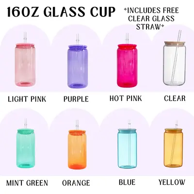Customized Glass Cup - choose design during our LIVE