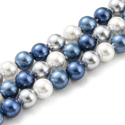 Electroplated Shell Pearl Beads Strands