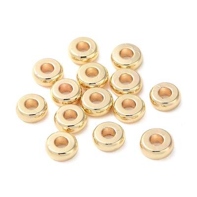 Brass Flat Round Spacer Beads