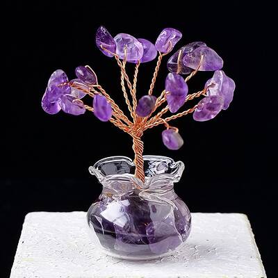 Natural Amethyst Chips Tree Decorations