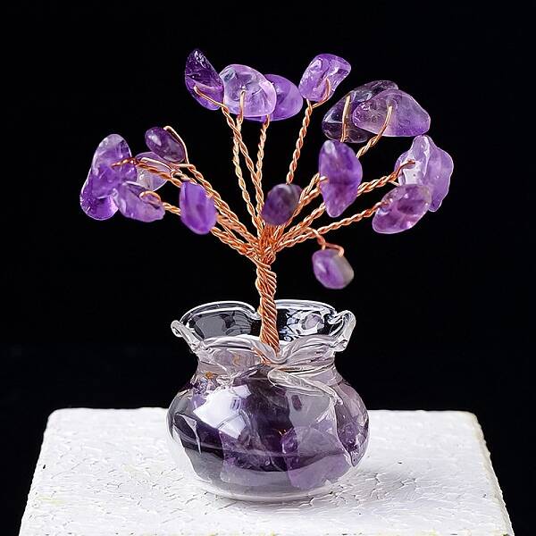 Natural Amethyst Chips Tree Decorations