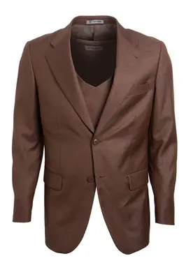 Mens Stacy Adams Suit - Stacy Adams Suit  Men's Sharkskin Suit - Two Button Vested in Cognac