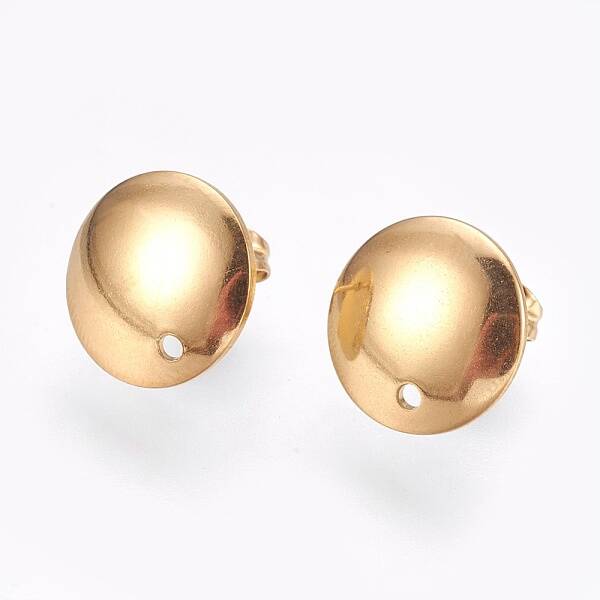 Ion Plating(IP) 304 Stainless Steel Stud Earring Findings
