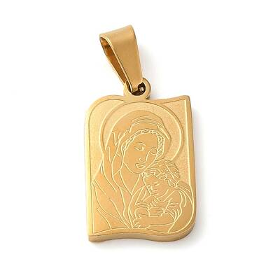 Mother's Day Theme PVD Vacuum Plating 304 Stainless Steel Pendants
