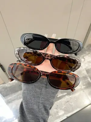 Unisex Vintage Cat Eye Frame Sunglasses, Trendy Casual Sunglasses for Everyday Use, Fashion Styling Accessories for Outdoor A...