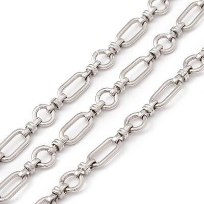 Tarnish Resistant 304 Stainless Steel Ring and Oval Link Chains