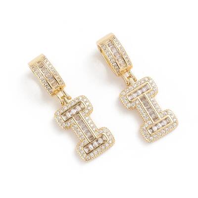 Brass Micro Pave Cubic Zirconia Pendants