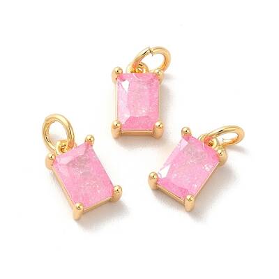 Real 18K Gold Plated Brass Micro Pave Cubic Zirconia Pendants