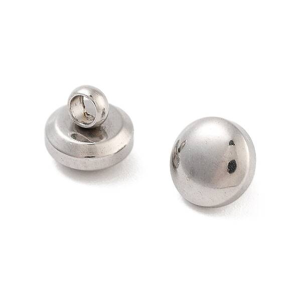 Non-Tarnish 202 Stainless Steel Charms Flat Round Charm