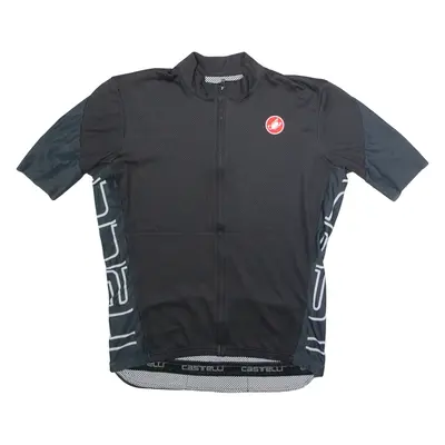 CASTELLI Full Zip Cycling Mens Jersey Black High Neck XL