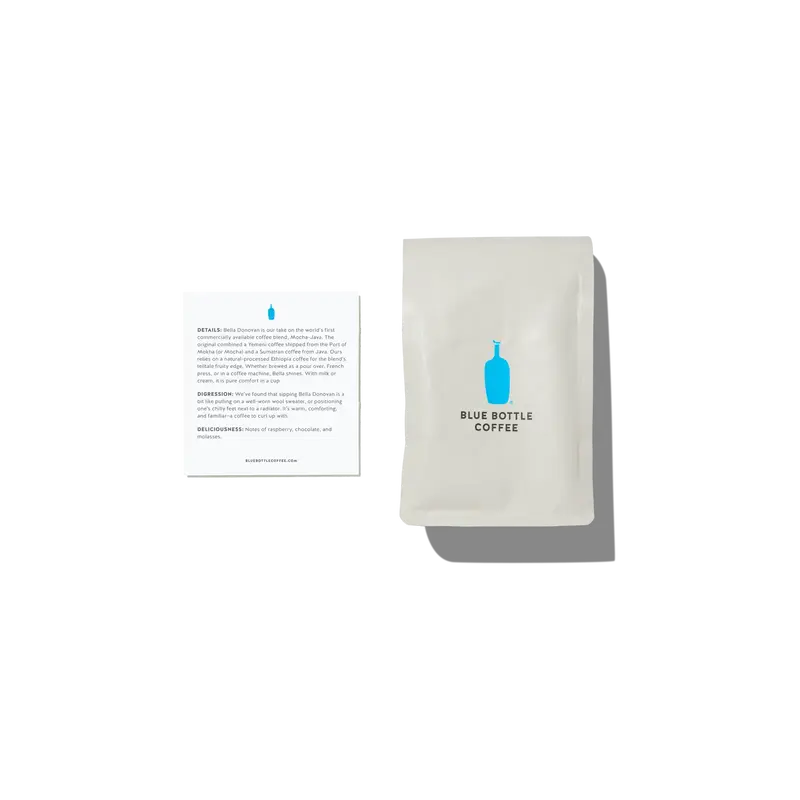 Blue Bottle Bella Donovan Organic Coffee, Ethiopian Coffee with Jammy Berry, Raspberry, Chocolate, and Molasses Notes