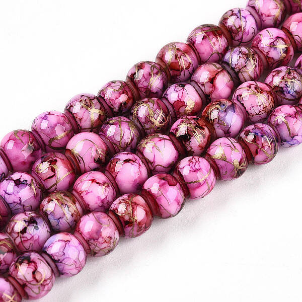 Baking Painted Glass Beads Strands