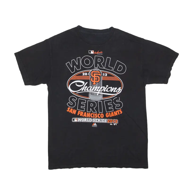 SAN FRANCISCO GIANTS 2012 Champions USA T-Shirt Black Short Sleeve Mens M