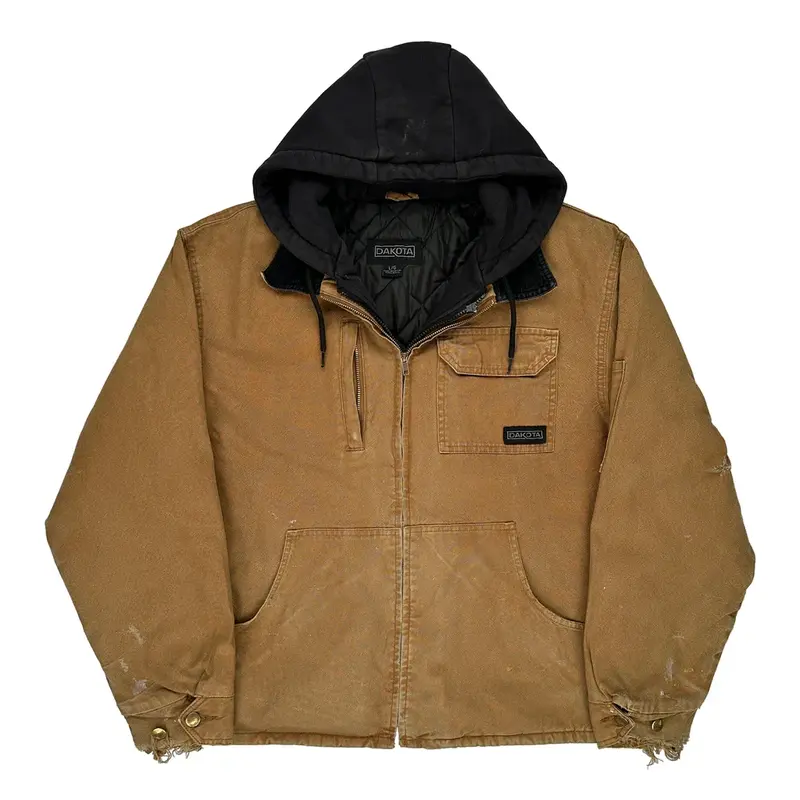 Workwear Dakota Jacket - Large Brown Cotton Blend | Size: large