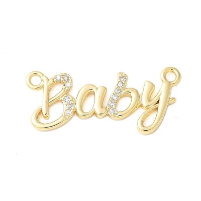 Brass Micro Pave Clear Cubic Zirconia Links