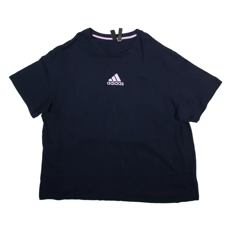 ADIDAS Womens T-Shirt Blue 2XL