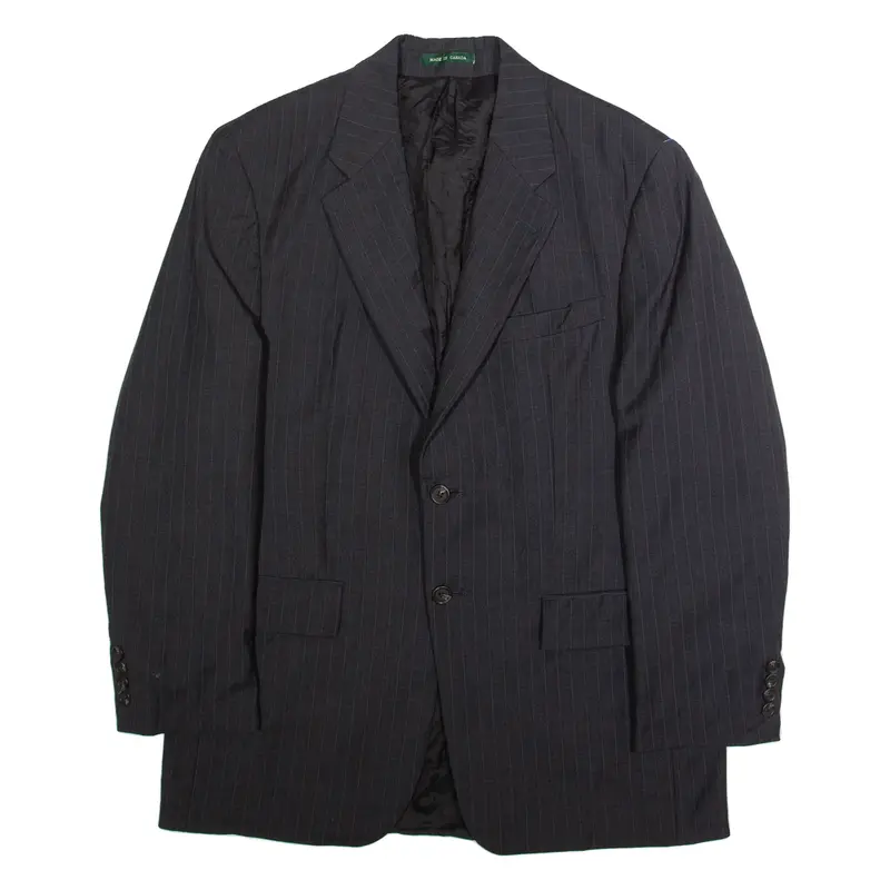 RALPH LAUREN Mens Blazer Jacket Grey Striped XL