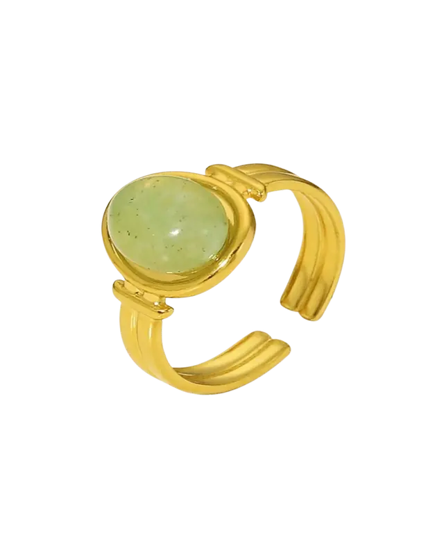 18K Jade Open Ring