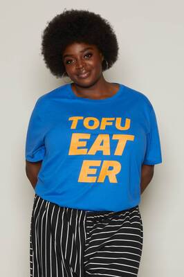 Tofu Eater T-Shirt (Blue) | size: XL