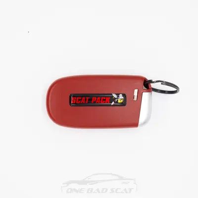 Red SRT Hellcat Key Fob Case- OEM Replacement for Dodge Charger, Challenger or 300 with 3D Scat Pack Logo car