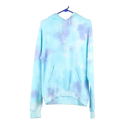 Artists Union Tie-Dye Hoodie - Medium Blue Cotton Blend
