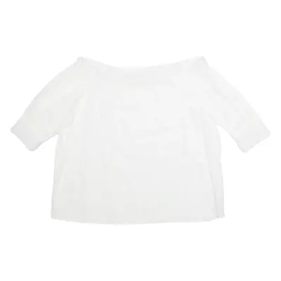 ZARA Womens Off Shoulder Blouse White 3/4 Sleeve S