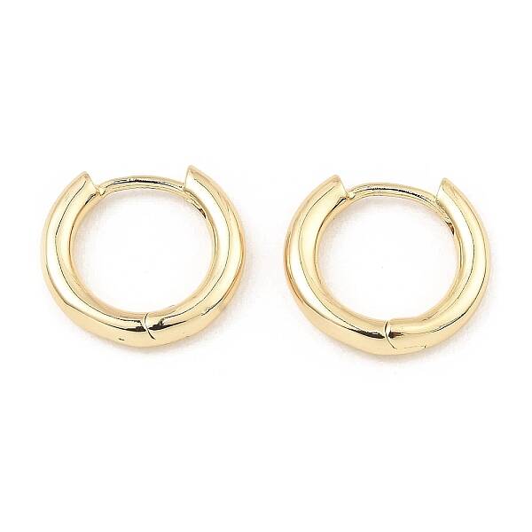 Brass Huggie Hoop Earrings