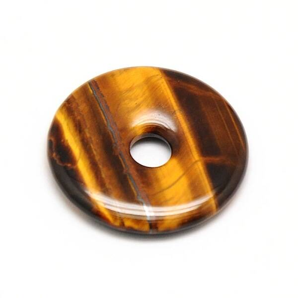 Donut/Pi Disc Natural Gemstone Pendants