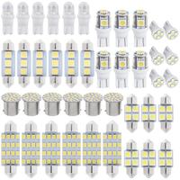 PoDhey 42 Pieces Interior Car Lights, Super Bright White Dome Map Tail Cab Lights Bulb Kit Set , T10 6000K  LED Bulb for Your...