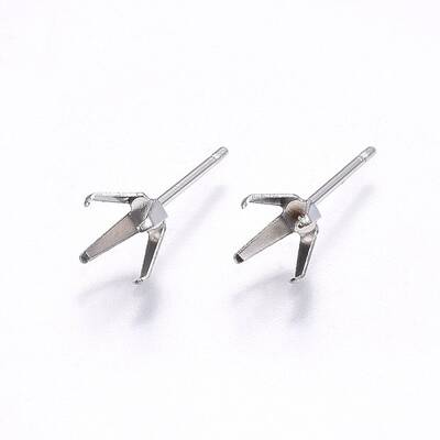 Non-Tarnish 201 Stainless Steel Stud Earring Findings
