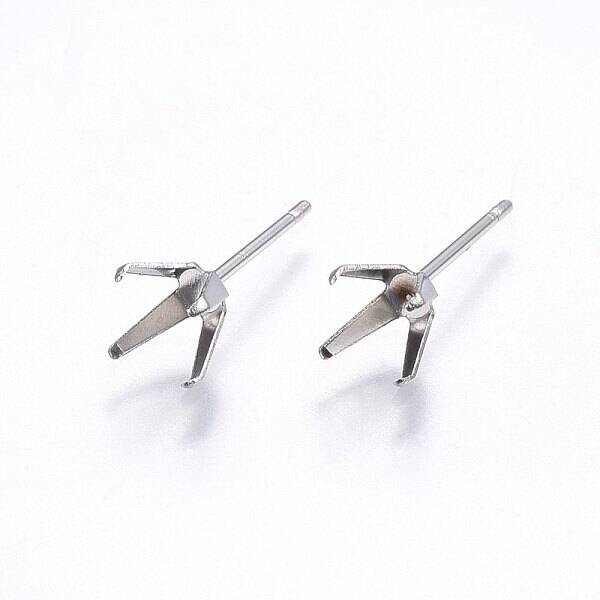 Non-Tarnish 201 Stainless Steel Stud Earring Findings