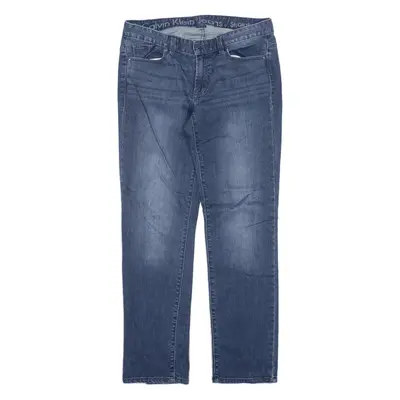CALVIN KLEIN Jeans Blue Denim Regular Straight Womens W28 L28