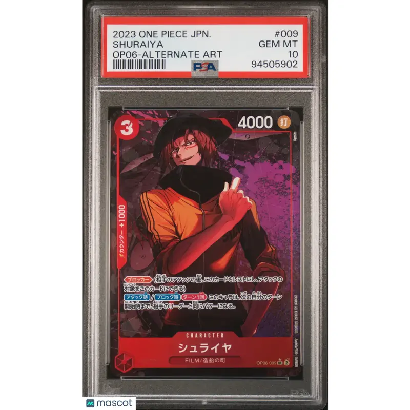 PSA One Piece CCG Shuraiya #009 Japanese 10