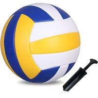 Official Size 5 Volleyballs- PU Leather Indoor Outdoor Soft Touch Recreational Volleyballs for Beach Play, Game,Gym,Training ...