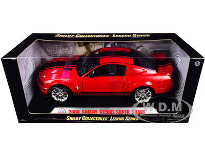 2008 Ford Shelby Mustang GT500 Super Snake Red with Black Stripes \
