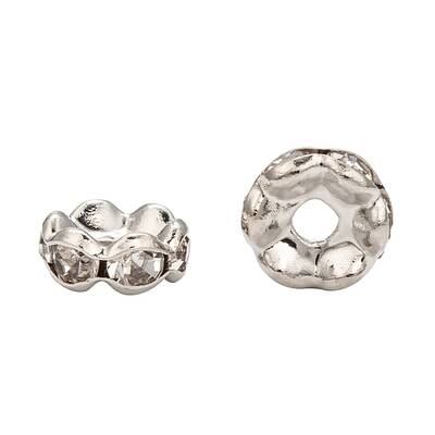 Brass Grade A Crystal Rhinestone Spacer Beads