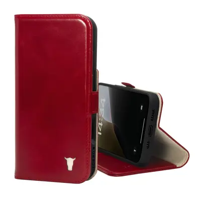 Apple iPhone 16 Leather Wallet Case (MagSafe Charging) - Red