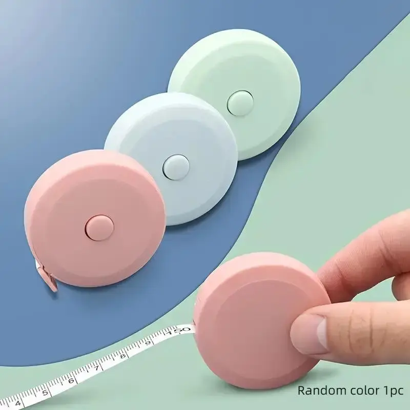Random Color 150cm/59.05inch Round Measure Tape, 1 Count Retractable Measure Tape, Office Measuring Supplies