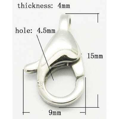 Tarnish Resistant 304 Stainless Steel Lobster Claw Clasps