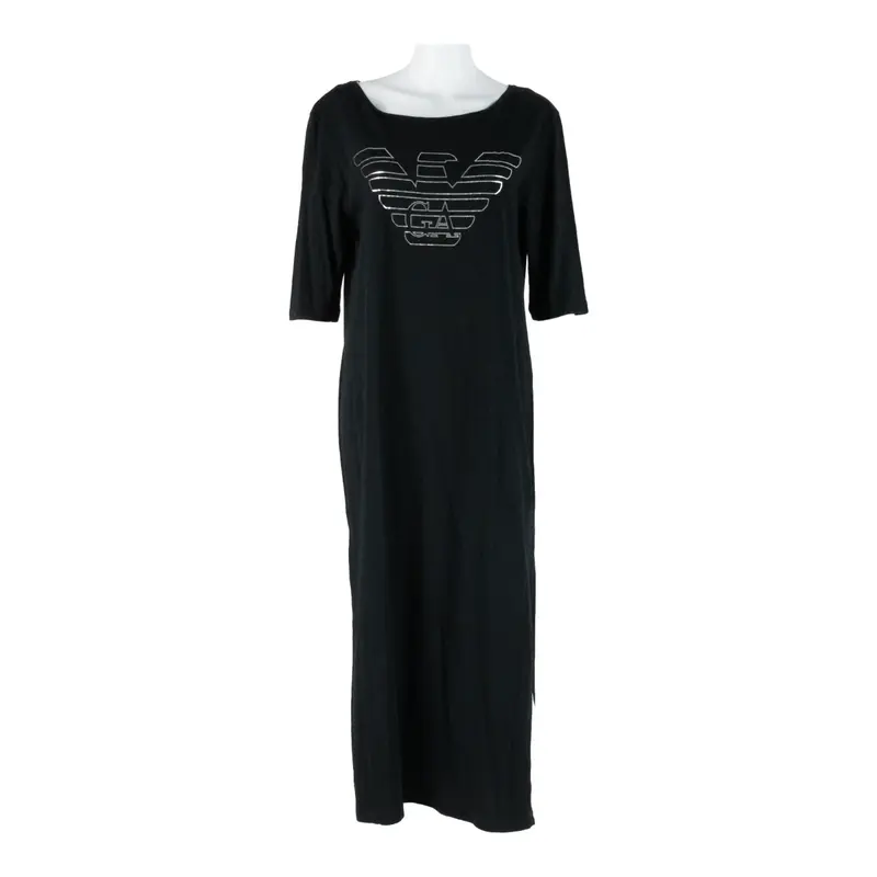 EMPORIO ARMANI Sleepwear Womens T-Shirt Dress Black Short Sleeve Long S