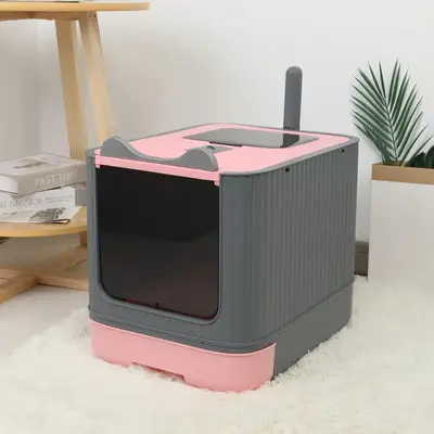 Anti-splash Cat Litter Box, Drawer Cat Litter Box, Litter Box for Cats, Easy To Clean, Suitable for Small Pets, Christmas Gif...