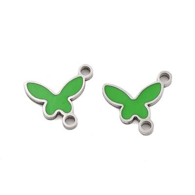 304 Stainless Steel Enamel Connector Charms