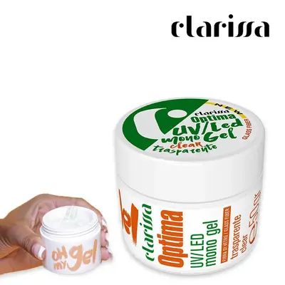 Clarissa optima uv/led monogel transparent glass fiber 25 gr