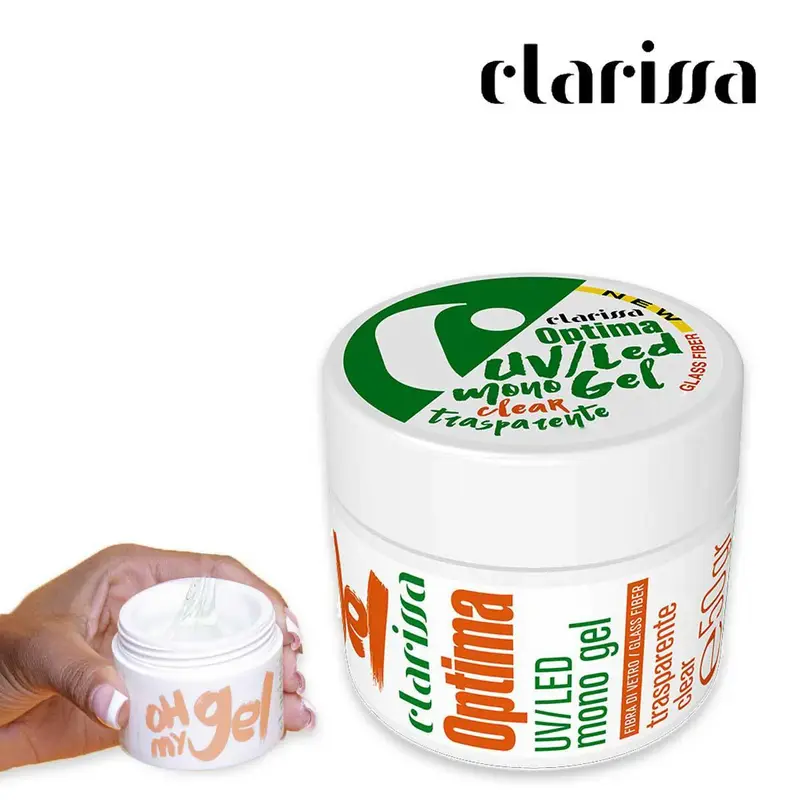 Clarissa optima uv/led monogel transparent glass fiber 25 gr