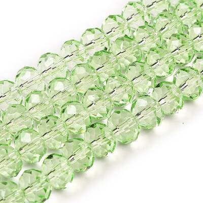 Transparent Baking Paint Glass Beads Strands