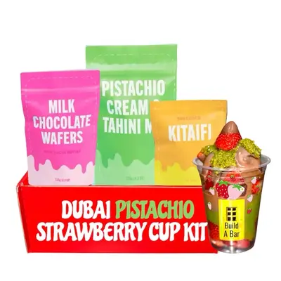 DIY Dubai Chocolate Strawberry Cup Kit Perfect Valentines Day Gift