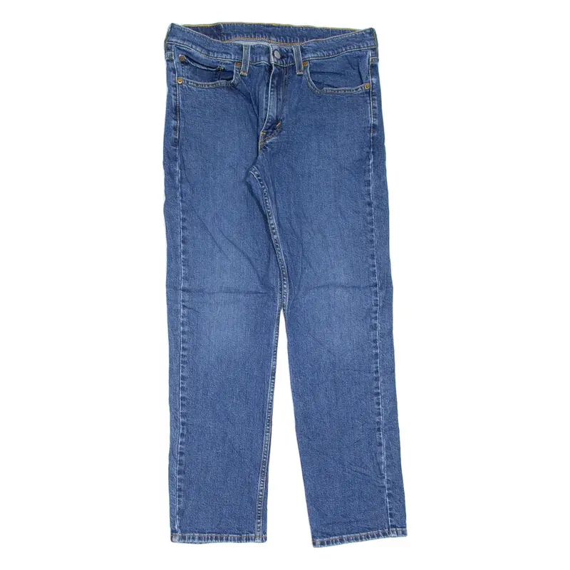 LEVI'S 514 Jeans Mens Blue Regular Straight Stone Wash W32 L32